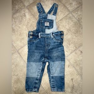H&M Kids Wild Explorer Denim Patchwork Overalls Size 6-9 month